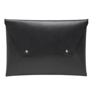 TRIBE ALIVE Black Leather Clutch- NWOT